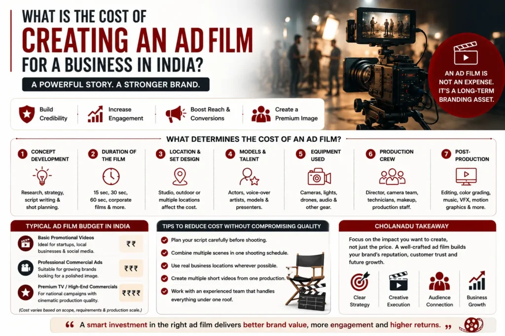ad film production cost in India