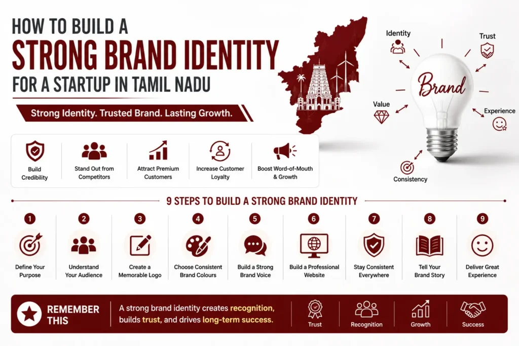 brand identity for a startup in Tamil Nadu